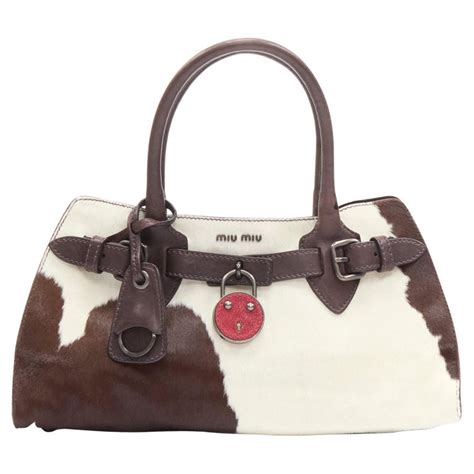 miu miu cow print bag|miu michigan handbags.